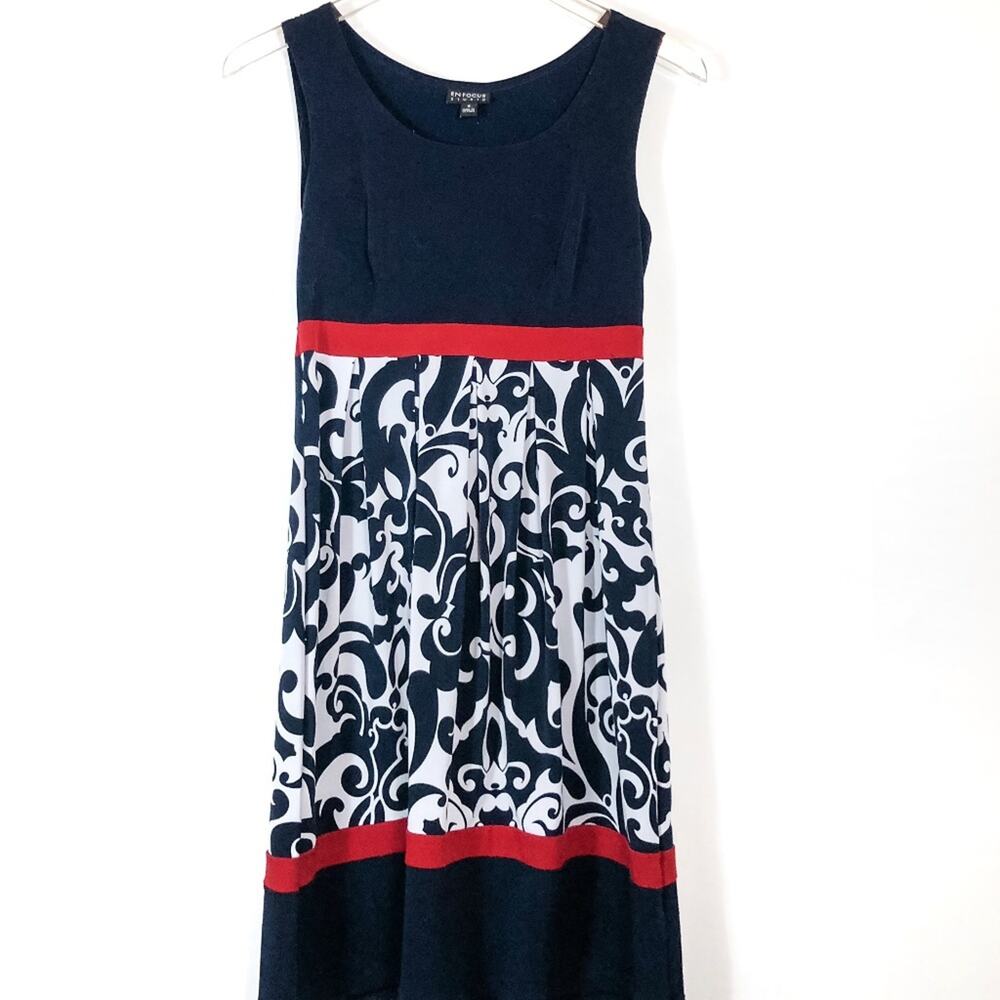 Enfocus Studio Sleeveless Empire Waist Shift Dress Size 4